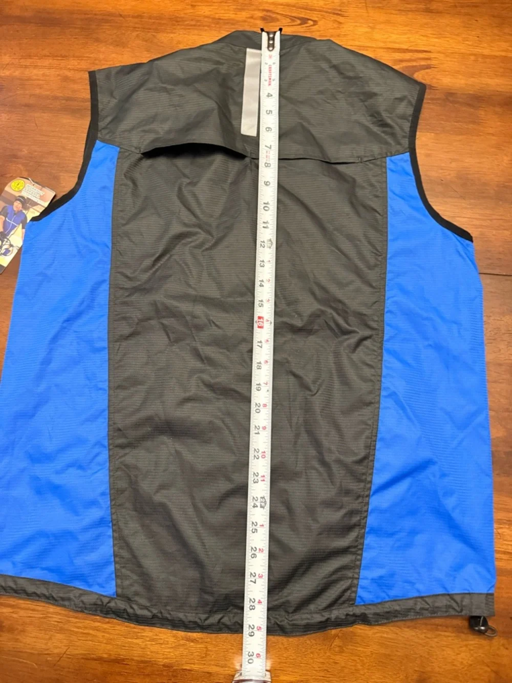 Gold’s Gym Men's Black & Blue Lightweight Vest with Reflective Trim